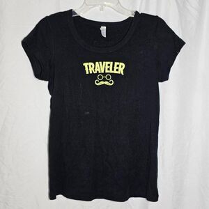 Y2K traveler brewery mustache glasses baby tee